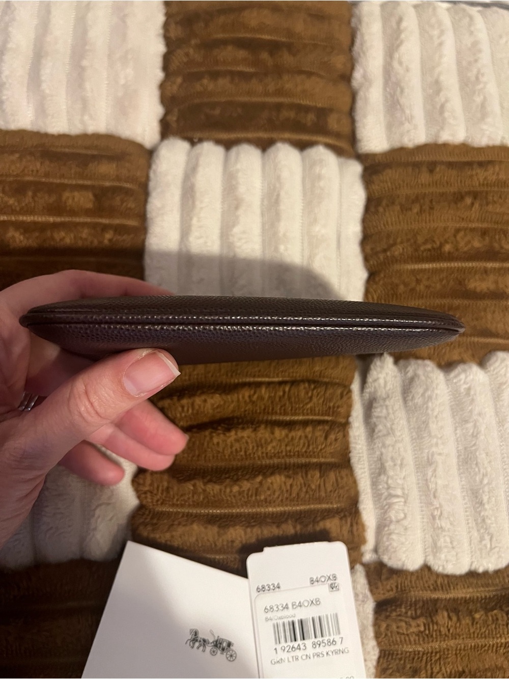 Coach Grained Leather Card/Key Pouch in Oxblood NWTS! - Picture 4 of 8